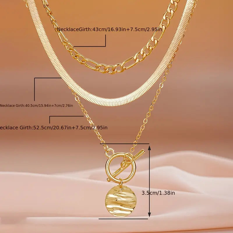 Luxusní pozlacený náhrdelník s mincovním designem