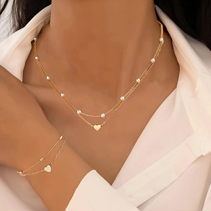 Stylová minimalistická souprava náhrdelníku a náramku