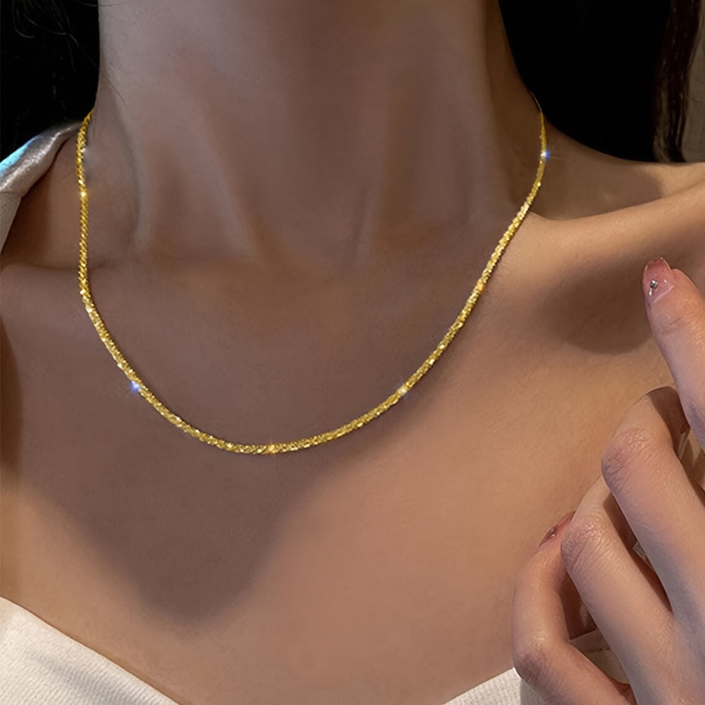 Elegantní třpytivá šperková sada s náramkem a náhrdelníkem