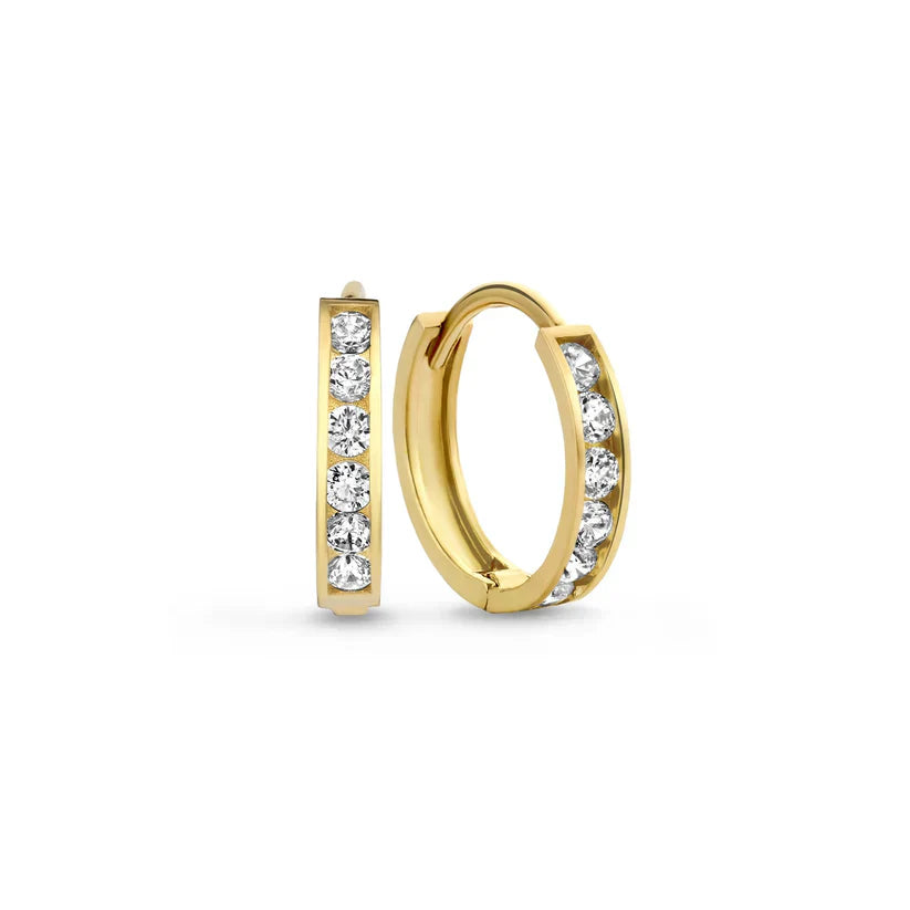 Elegantní náušnice Chic Dara Brillane se zlatým kamenem