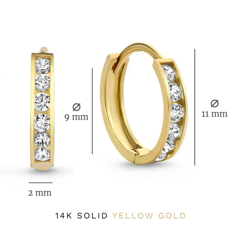 Elegantní náušnice Chic Dara Brillane se zlatým kamenem