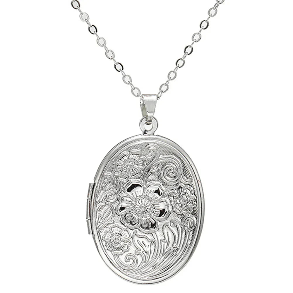 Elegantní oválný fotolocket náhrdelník s možností gravírování