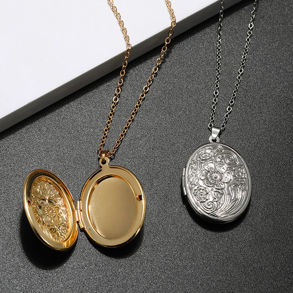 Elegantní oválný fotolocket náhrdelník s možností gravírování