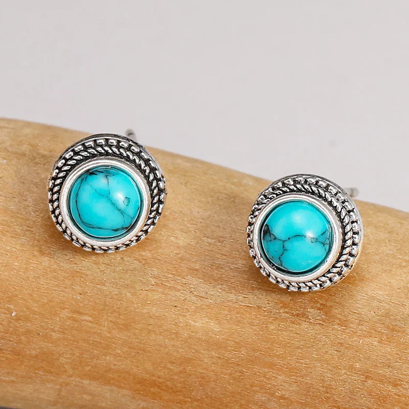 Retro bohémské tyrkysové pecky
