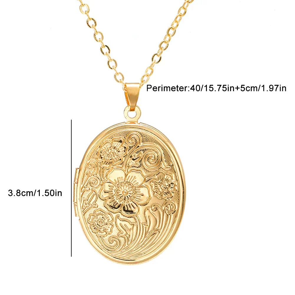 Elegantní oválný fotolocket náhrdelník s možností gravírování