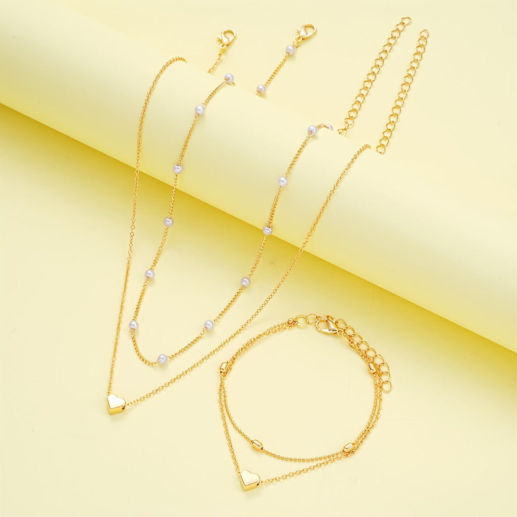 Stylová minimalistická souprava náhrdelníku a náramku