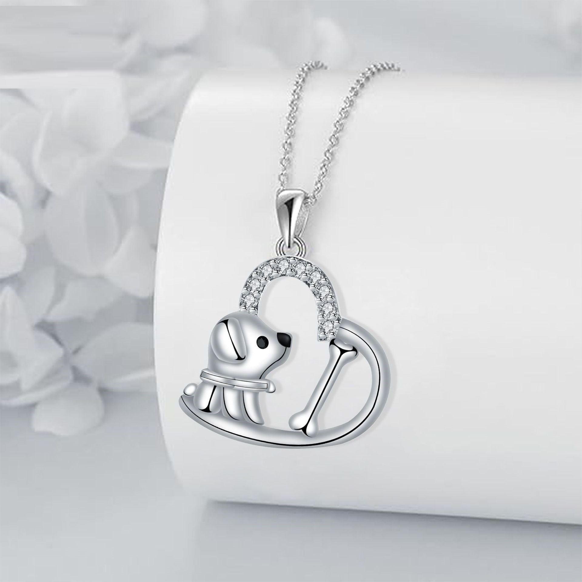 Vodítko pro psa s perlovým srdcem